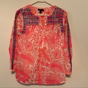 JCrew Embroidered Top